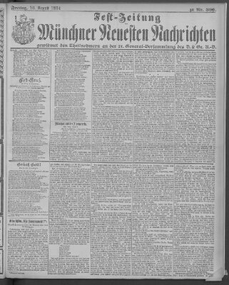 Münchner neueste Nachrichten Freitag 10. August 1894