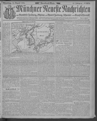 Münchner neueste Nachrichten Dienstag 14. August 1894