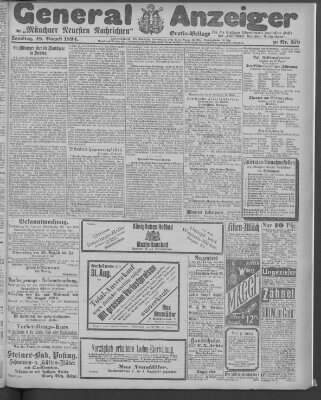 Münchner neueste Nachrichten Samstag 18. August 1894