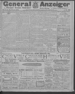 Münchner neueste Nachrichten Mittwoch 22. August 1894