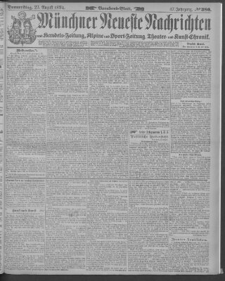 Münchner neueste Nachrichten Donnerstag 23. August 1894