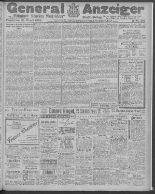 Münchner neueste Nachrichten Donnerstag 23. August 1894