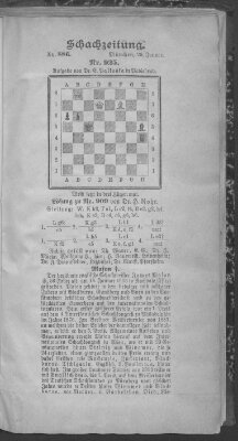 Schach-Zeitung (Münchner neueste Nachrichten) Sonntag 29. Januar 1905