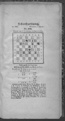 Schach-Zeitung (Münchner neueste Nachrichten) Sonntag 5. Februar 1905