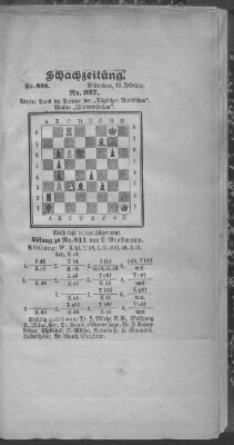 Schach-Zeitung (Münchner neueste Nachrichten) Sonntag 12. Februar 1905