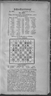 Schach-Zeitung (Münchner neueste Nachrichten) Sonntag 19. Februar 1905