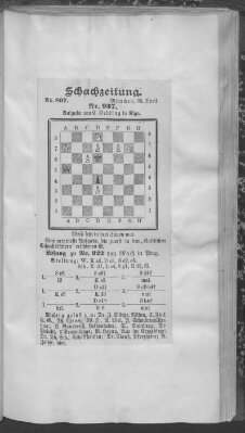 Schach-Zeitung (Münchner neueste Nachrichten) Sonntag 23. April 1905