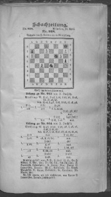 Schach-Zeitung (Münchner neueste Nachrichten) Sonntag 30. April 1905