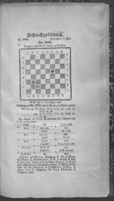 Schach-Zeitung (Münchner neueste Nachrichten) Samstag 8. Juli 1905