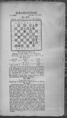 Schach-Zeitung (Münchner neueste Nachrichten) Freitag 28. Juli 1905