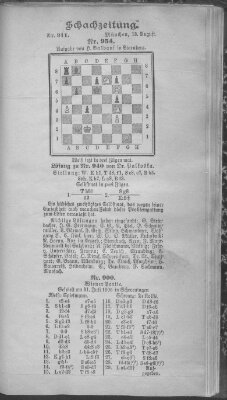 Schach-Zeitung (Münchner neueste Nachrichten) Sonntag 13. August 1905