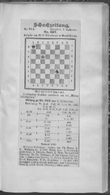 Schach-Zeitung (Münchner neueste Nachrichten) Sonntag 3. September 1905