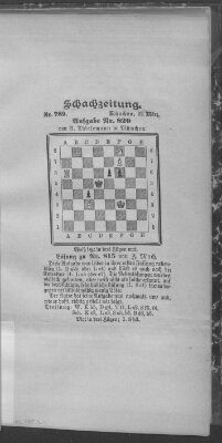 Schach-Zeitung (Münchner neueste Nachrichten) Sonntag 22. März 1903