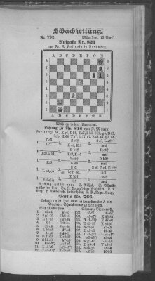 Schach-Zeitung (Münchner neueste Nachrichten) Sonntag 12. April 1903