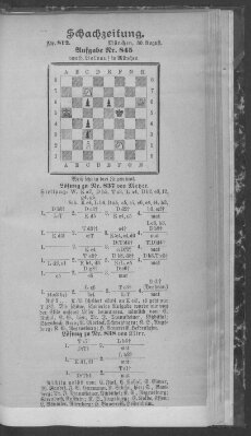 Schach-Zeitung (Münchner neueste Nachrichten) Sonntag 30. August 1903