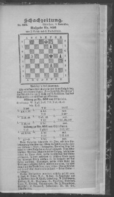 Schach-Zeitung (Münchner neueste Nachrichten) Sonntag 8. November 1903