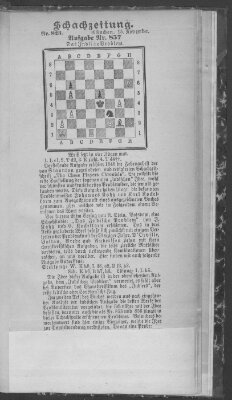 Schach-Zeitung (Münchner neueste Nachrichten) Sonntag 15. November 1903