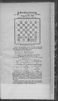 Schach-Zeitung (Münchner neueste Nachrichten) Sonntag 22. November 1903