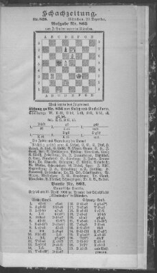 Schach-Zeitung (Münchner neueste Nachrichten) Sonntag 20. Dezember 1903