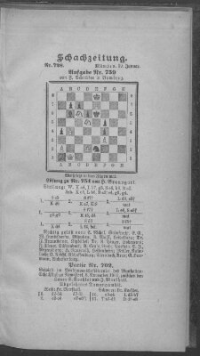 Schach-Zeitung (Münchner neueste Nachrichten) Sonntag 19. Januar 1902