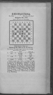 Schach-Zeitung (Münchner neueste Nachrichten) Sonntag 27. April 1902