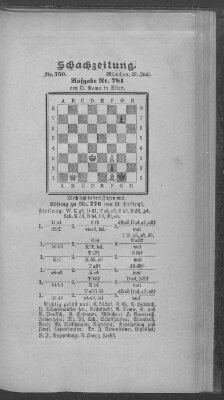 Schach-Zeitung (Münchner neueste Nachrichten) Sonntag 22. Juni 1902