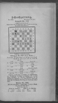 Schach-Zeitung (Münchner neueste Nachrichten) Sonntag 29. Juni 1902