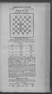 Schach-Zeitung (Münchner neueste Nachrichten) Sonntag 13. Juli 1902