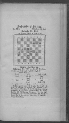 Schach-Zeitung (Münchner neueste Nachrichten) Sonntag 20. Juli 1902