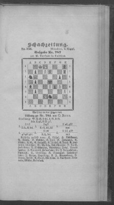 Schach-Zeitung (Münchner neueste Nachrichten) Sonntag 3. August 1902