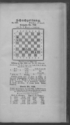 Schach-Zeitung (Münchner neueste Nachrichten) Sonntag 17. August 1902