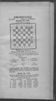 Schach-Zeitung (Münchner neueste Nachrichten) Sonntag 30. November 1902