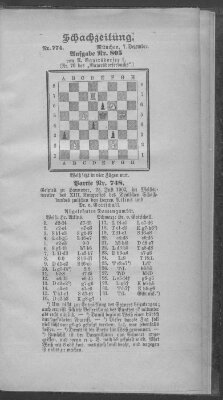 Schach-Zeitung (Münchner neueste Nachrichten) Sonntag 7. Dezember 1902