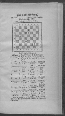 Schach-Zeitung (Münchner neueste Nachrichten) Sonntag 14. Dezember 1902