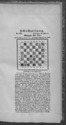 Schach-Zeitung (Münchner neueste Nachrichten) Sonntag 24. Februar 1901