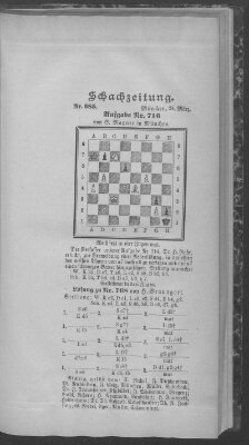 Schach-Zeitung (Münchner neueste Nachrichten) Sonntag 24. März 1901