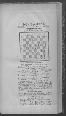 Schach-Zeitung (Münchner neueste Nachrichten) Sonntag 14. April 1901