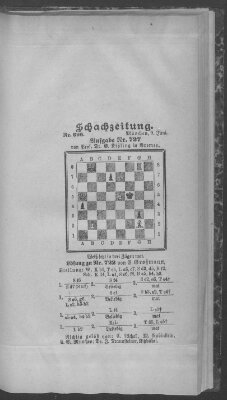 Schach-Zeitung (Münchner neueste Nachrichten) Sonntag 9. Juni 1901