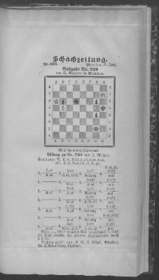 Schach-Zeitung (Münchner neueste Nachrichten) Sonntag 23. Juni 1901