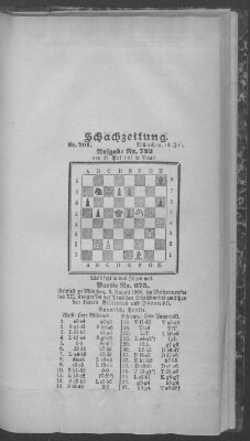 Schach-Zeitung (Münchner neueste Nachrichten) Sonntag 14. Juli 1901