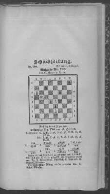 Schach-Zeitung (Münchner neueste Nachrichten) Sonntag 4. August 1901