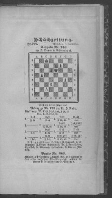 Schach-Zeitung (Münchner neueste Nachrichten) Sonntag 8. September 1901