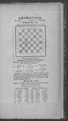 Schach-Zeitung (Münchner neueste Nachrichten) Sonntag 15. September 1901