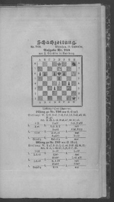 Schach-Zeitung (Münchner neueste Nachrichten) Sonntag 29. September 1901