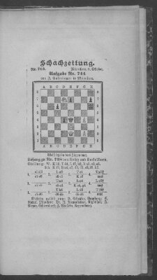 Schach-Zeitung (Münchner neueste Nachrichten) Sonntag 6. Oktober 1901