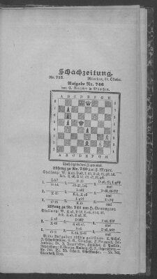 Schach-Zeitung (Münchner neueste Nachrichten) Sonntag 20. Oktober 1901