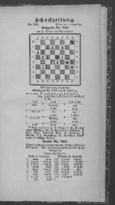 Schach-Zeitung (Münchner neueste Nachrichten) Sonntag 1. Dezember 1901