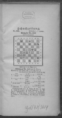 Schach-Zeitung (Münchner neueste Nachrichten) Sonntag 7. Januar 1900