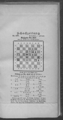 Schach-Zeitung (Münchner neueste Nachrichten) Sonntag 4. Februar 1900