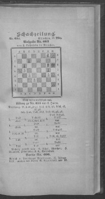 Schach-Zeitung (Münchner neueste Nachrichten) Sonntag 18. März 1900